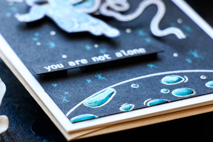 Hero Arts | You Are Not Alone - Astronaut Card. August My Monthly Hero Blog Hop + Giveaway