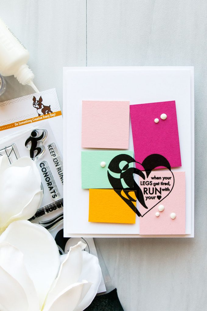 Simon Says Stamp | Run With Your Heart Colorblocked Card