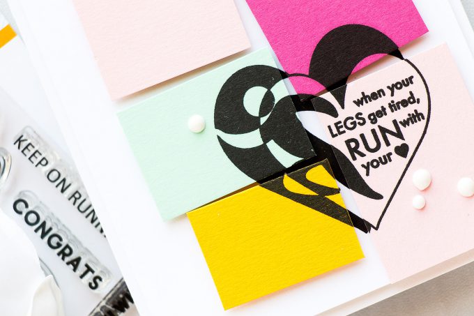 Simon Says Stamp | Run With Your Heart Colorblocked Card