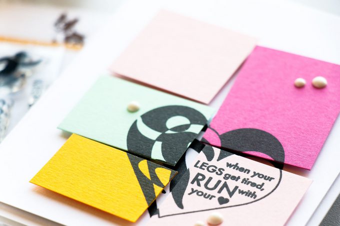 Simon Says Stamp | Run With Your Heart Colorblocked Card