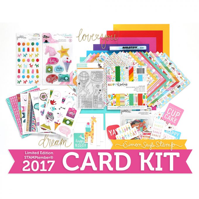 Limited Edition Simon Says Stamp STAMPtember Card Kit HOORAY! HSSK17