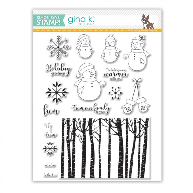 It’s STAMPtember! | Gina K Exclusive - Warmer With You. From Our Family To Yours Snowman Card by Yana Smakula