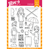 WPlus9 The Crew School Days Stamp Set