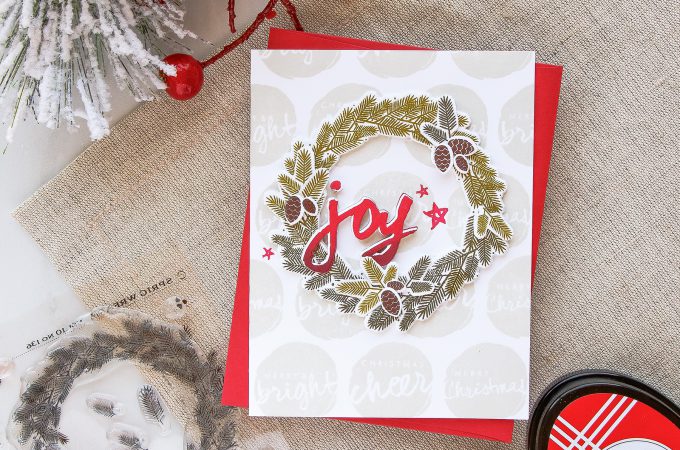 PTI | Gradient Stamping - Christmas Wreath Card by Yana Smakula