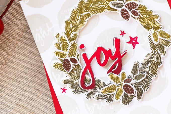 PTI | Gradient Stamping - Christmas Wreath Card by Yana Smakula