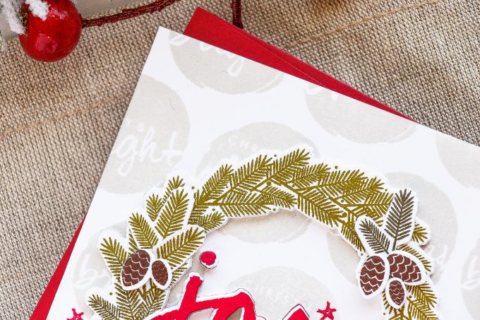 PTI | Gradient Stamping - Christmas Wreath Card by Yana Smakula