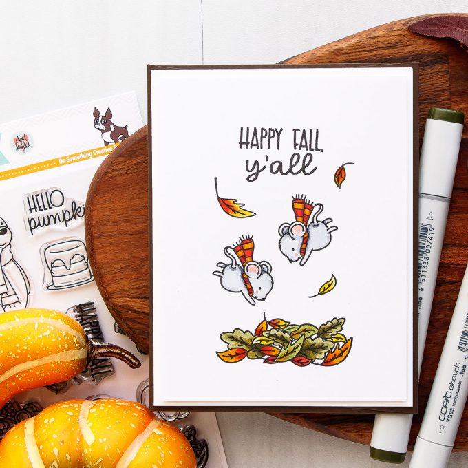 It’s STAMPtember! | Neat & Tangled Exclusive – Hello Pumpkin. Happy Fall Y'all Card by Yana Smakula