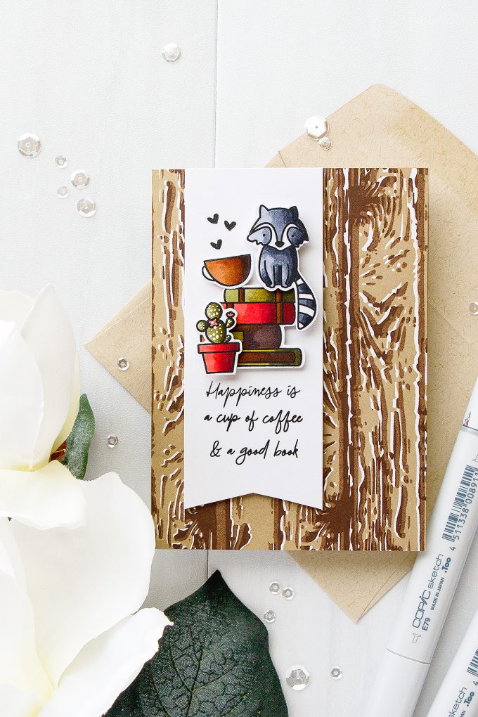 Waffle Flower | Happiness Is A Cup of Coffee and a Good Book Card by Yana Smakula