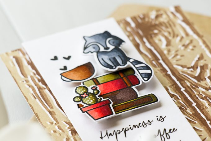 Waffle Flower | Happiness Is A Cup of Coffee and a Good Book Card by Yana Smakula