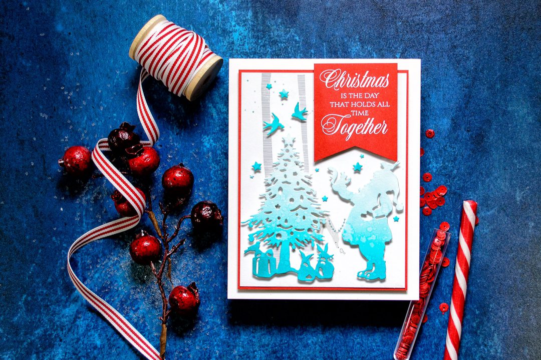 Spellbinders | Christmas Cards with Sharyn Sowell's Dies - Christmas Is The Day That Holds Time Card