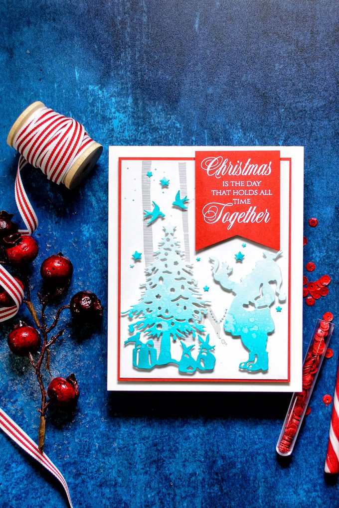 Spellbinders | Christmas Cards with Sharyn Sowell's Dies - Christmas Is The Day That Holds Time Card