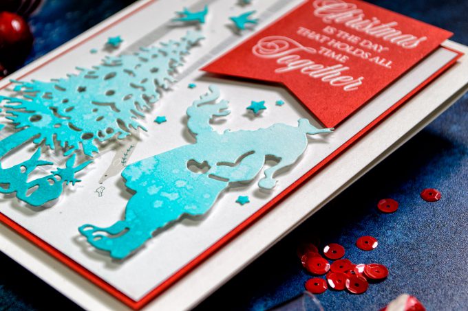 Spellbinders | Christmas Cards with Sharyn Sowell's Dies - Christmas Is The Day That Holds Time Card