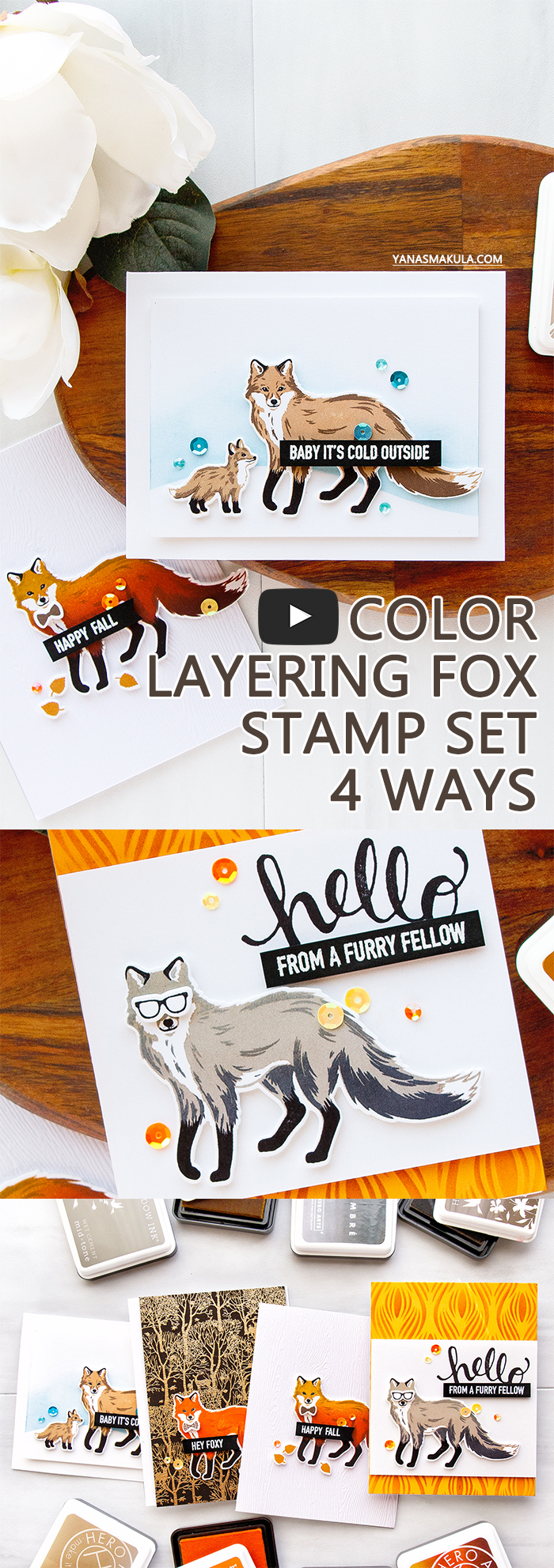 Hero Arts | Color Layering with Yana Video Series: Color Layering Fox 4 Ways