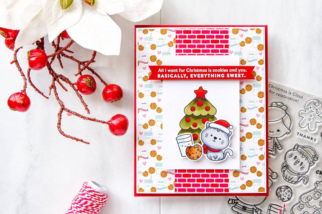Simon Says Stamp | December 2017 Card Kit . From our squad to yours, Merry Christmas card by Yana Smakula. #simonsaysstamp #sssck #stamping #cardmaking #christmascard