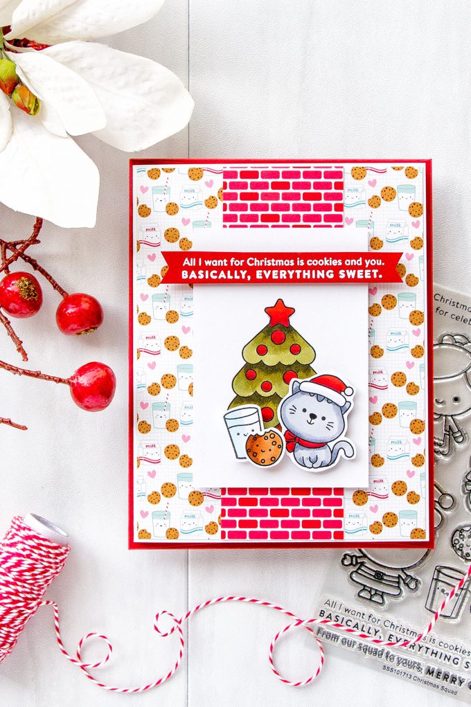 Simon Says Stamp | December 2017 Card Kit . From our squad to yours, Merry Christmas card by Yana Smakula. #simonsaysstamp #sssck #stamping #cardmaking #christmascard