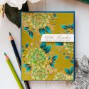 WPlus9 | Pencil Colored Floral Thank You Card