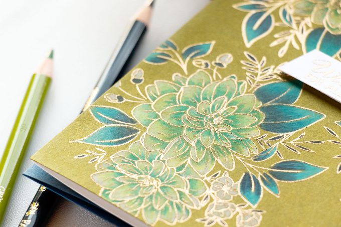 WPlus9 | Pencil Colored Floral Thank You Card 