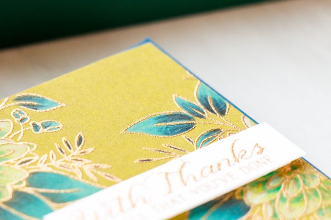 WPlus9 | Pencil Colored Floral Thank You Card 