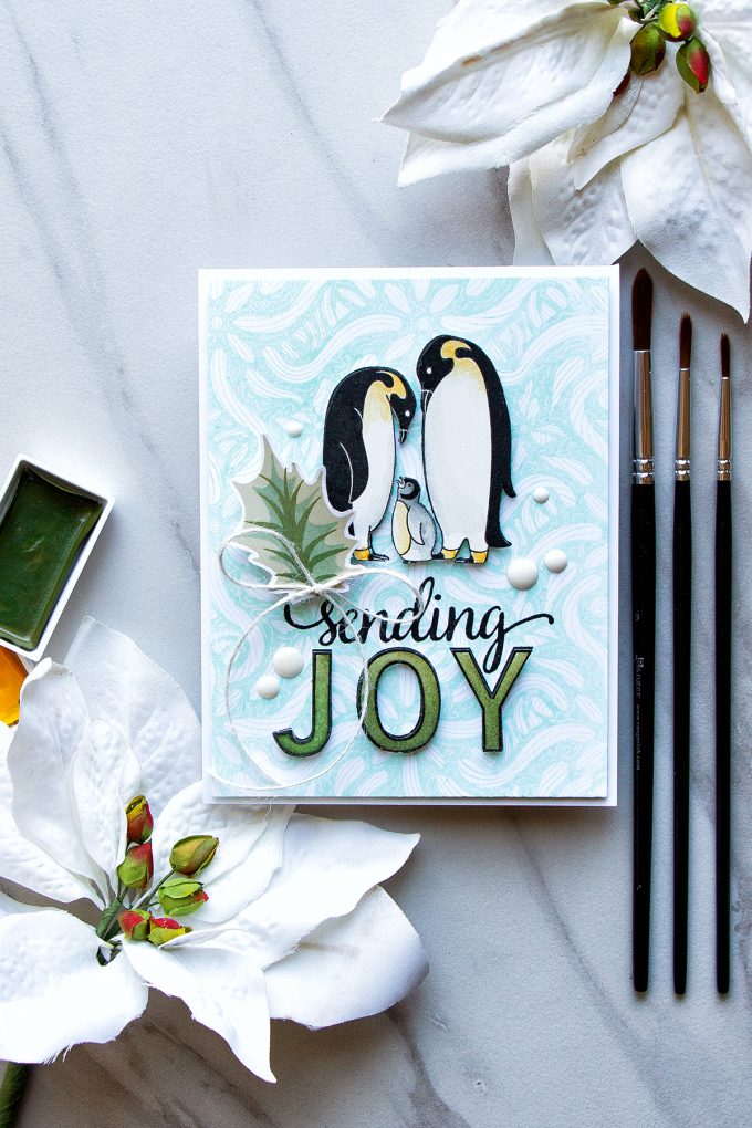 Advent Calendar Extravaganza with Taheerah Atchia | Hero Arts | Sending Penguin Joy Card 