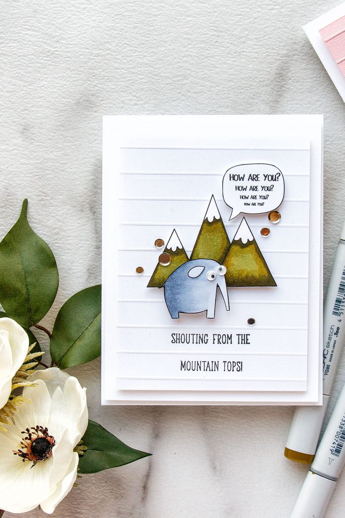 Simon Says Stamp | Shouting From The Mountain Tops Funny Friendship Cards by Yana Smakula #cardmaking #sssfriends #simonsaysstamp #stamping #handmadecard