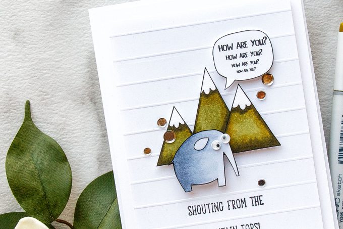 Simon Says Stamp | Shouting From The Mountain Tops Funny Friendship Cards by Yana Smakula #cardmaking #sssfriends #simonsaysstamp #stamping #handmadecard