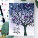 Simon Says Stamp | Watercolor Tree - Thank You For Being Amazing Card using BRUSHED BRANCHES Background SSS101792 stamp. #yanasmakula #simonsaysstamp #sssfriends #friendhsipcard #watercolortree