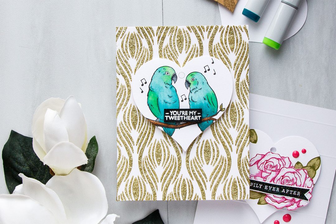 Hero Arts | Heart Shaped Tags + Cards. Video. January My Monthly Hero Blog Hop. You're my tweetheart card by Yana Smakula #heroarts #mmh #stamping