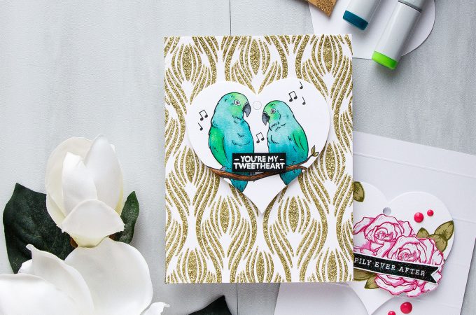 Hero Arts | Heart Shaped Tags + Cards. Video. January My Monthly Hero Blog Hop. You're my tweetheart card by Yana Smakula #heroarts #mmh #stamping