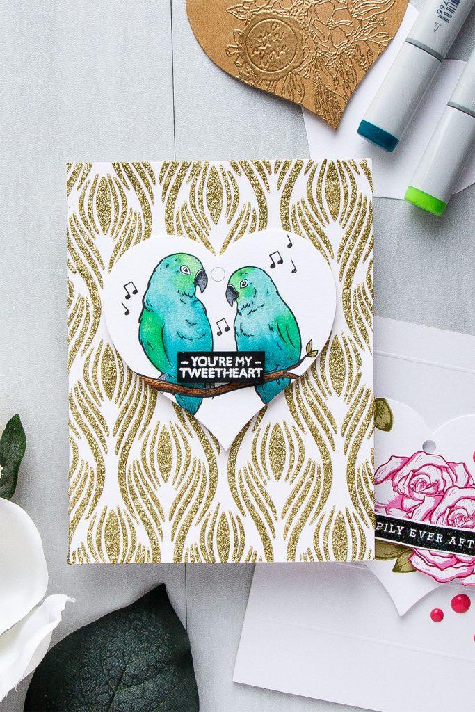 Hero Arts | Heart Shaped Tags + Cards. Video. January My Monthly Hero Blog Hop. You're my tweetheart card by Yana Smakula #heroarts #mmh #stamping