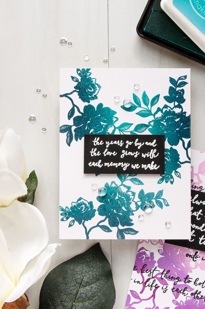Reverse Confetti | Floral Ombre Cards. Blog Hop
