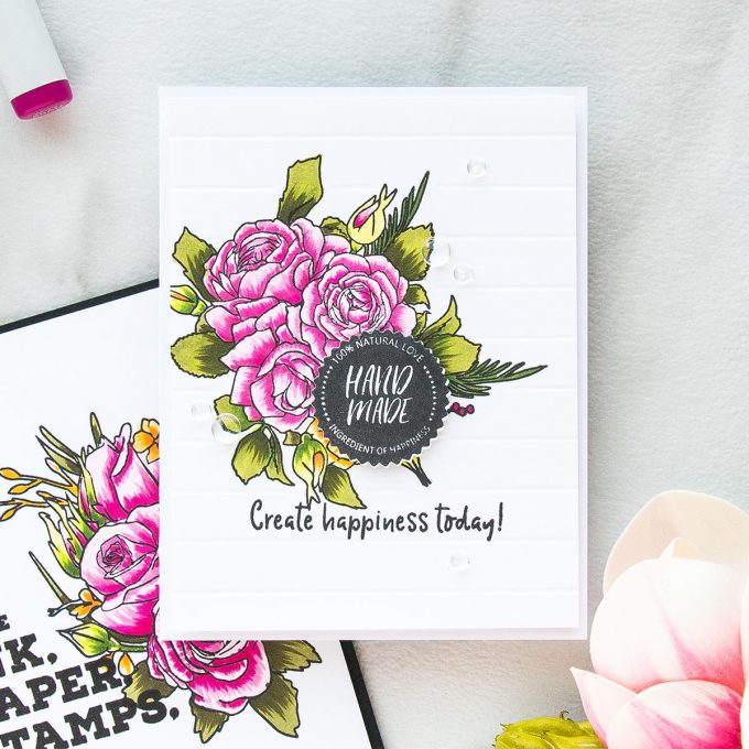 Altenew | Flick Style Copic Coloring with Altenew Florals using Forever & Always and Crafty Life Stamp sets. Projects by Yana Smakula. Video #altenew #cardmaking #yanasmakula #flickstylecoloring #handmadecard