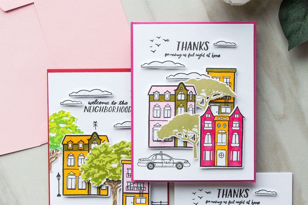 Hero Arts | Welcome Neighbour Cards by Yana Smakula #stamping #heroarts #cardmaking