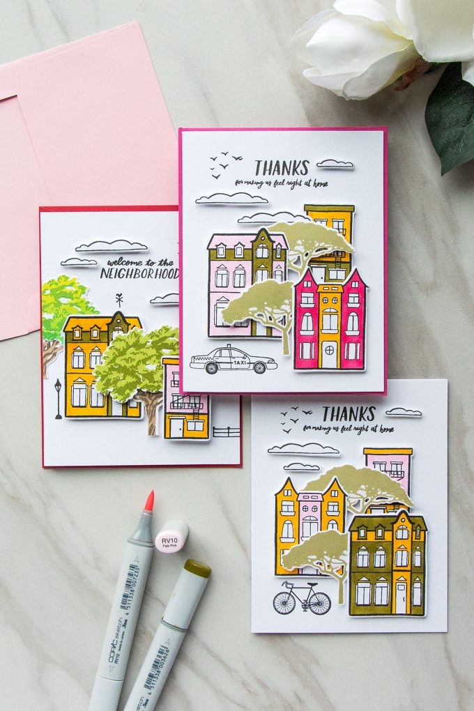 Hero Arts | Welcome Neighbour Cards by Yana Smakula #stamping #heroarts #cardmaking 