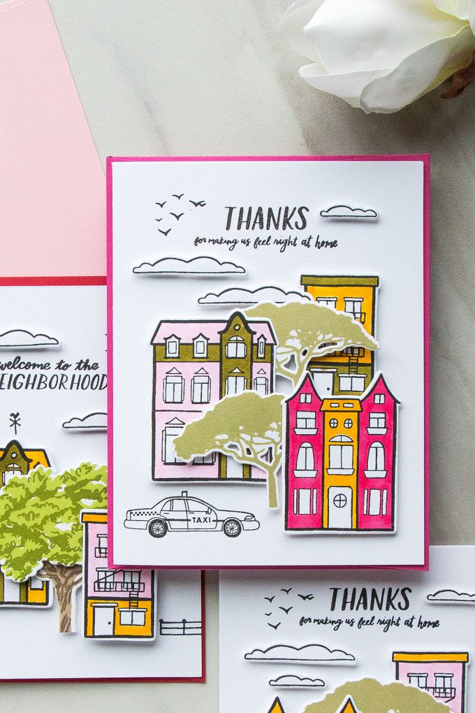 Hero Arts | Welcome Neighbour Cards by Yana Smakula #stamping #heroarts #cardmaking 