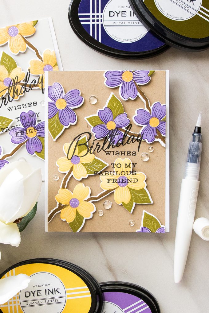 Papertrey Ink | Spring Birthday Card Ideas by Yana Smakula using Warm Regards stamp set. #stamping #cardmaking #springbirthdaycard #birthdaycard #springbirthday #floralcard 