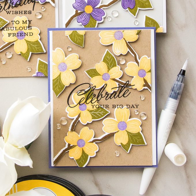 Papertrey Ink | Spring Birthday Card Ideas by Yana Smakula using Warm Regards stamp set. #stamping #cardmaking #springbirthdaycard #birthdaycard #springbirthday #floralcard 