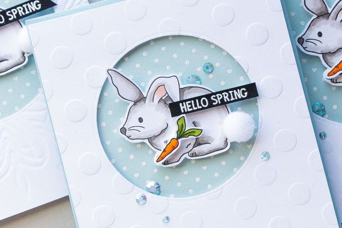 Simon Says Stamp | Spring Bunny Cards. Video by Yana Smakula using Showers & Flowers stamp set. #stamping #simonsaysstamp #springcard #cardmaking 