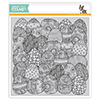 Simon Says Cling Rubber Stamp Doodle Egg Background