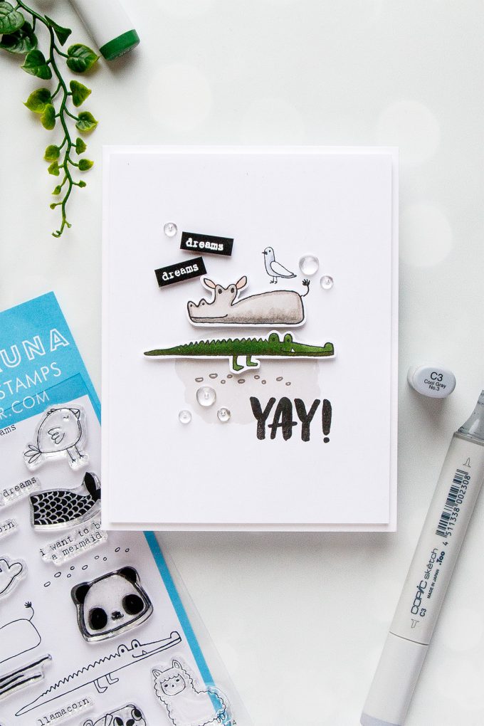 Flora & Fauna | Funny Croc & Hippo Card