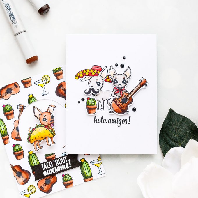 Hero Arts | April 2018 My Monthly Hero Blog Hop. Video. Handmade cards by Yana Smakula. Cinco De Mayo Cards; Fiesta Card; Feliz Cumpleanos Cards #cardmaking #handmadecard #mymonthlyhero #stamping