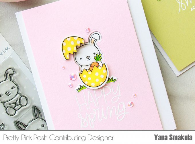 Pretty Pink Posh | Colorful Spring Card Ideas by Yana Smakula using Bunny Friends stamp set. Video #cardmaking #easter #stamping #handmadecard 