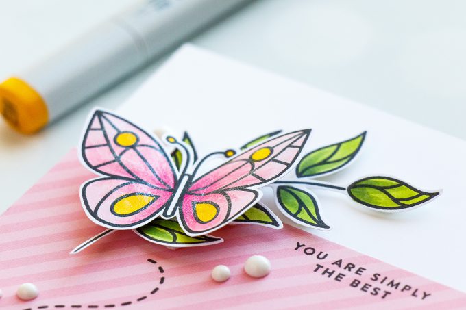 Simon Says Stamp | April 2018 Card Kit - Colorful Butterfly Cards. Video. Handmade cards by Yana Smakula #cardmaking #stamping #handmadecard #springcard #butterflycard