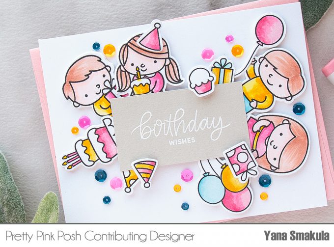 Pretty Pink Posh | Colorful Birthday Card. Video #prettypinkposh #birthdaycard #cardmaking #stamping #ilovetomakecards