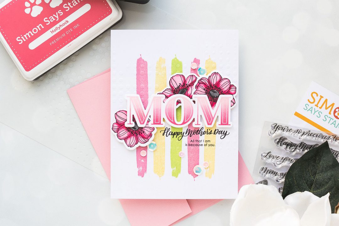 Simon Says Stamp | Mother's Day Card. Creative cardmaking process by Yana Smakula #mothersdaycard #cardmaking #stamping #lovetomakecards #videotutorial