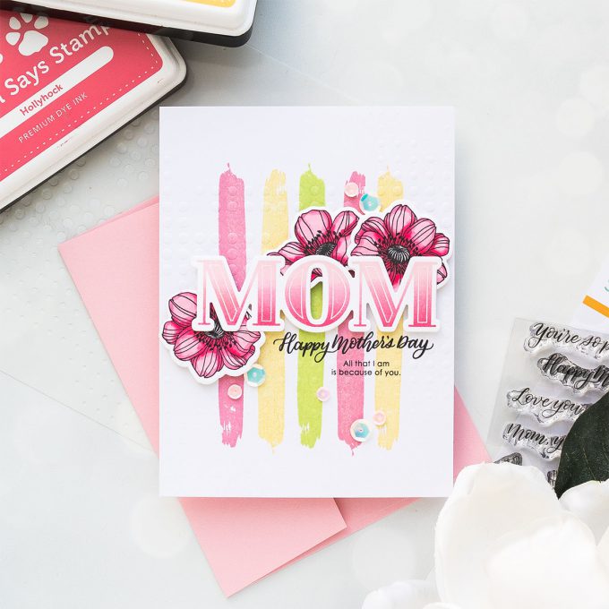 Simon Says Stamp | Mother's Day Card. Creative cardmaking process by Yana Smakula #mothersdaycard #cardmaking #stamping #lovetomakecards #videotutorial