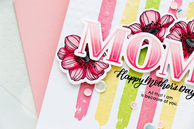 Simon Says Stamp | Mother's Day Card. Creative cardmaking process by Yana Smakula #mothersdaycard #cardmaking #stamping #lovetomakecards #videotutorial