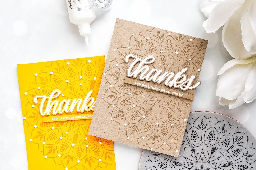 Simon Says Stamp | Bohemian Lace-Like Backgrounds. Thank You Cards by Yana Smakula #simonsaysstamp #ssssendingsunshine #cardmaking #stamping #yanasmakula