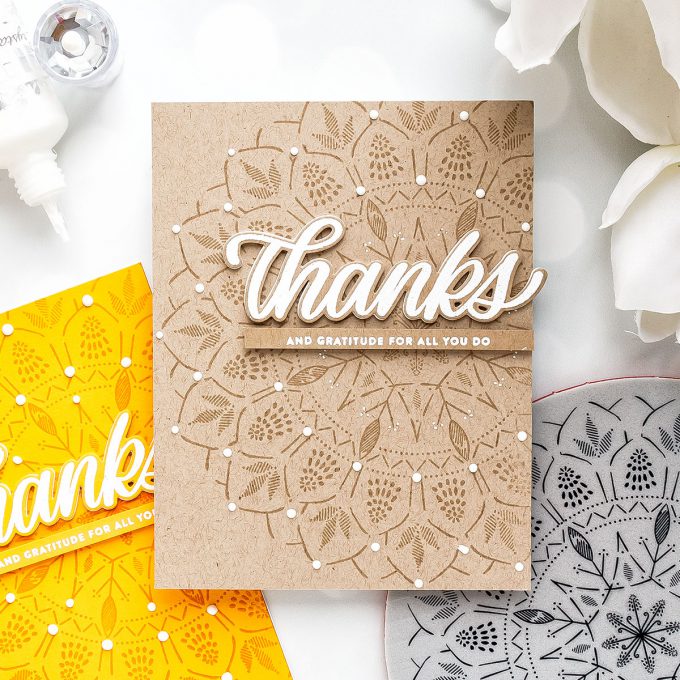 Simon Says Stamp | Bohemian Lace-Like Backgrounds. Thank You Cards by Yana Smakula #simonsaysstamp #ssssendingsunshine #cardmaking #stamping #yanasmakula