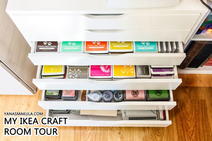 My IKEA Craft Room (Craft Corner) Tour 2018 | Yana Smakula #craftroom #ikeacraftroom #craftsuppliesstorage #ikeacraftroomstorage #ikeacraftroomideas #ikeacraftroomideassmallspaces