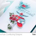 Pretty Pink Posh | Seasonal Happy Mail Cards by Yana Smakula using Happy Mail Stamp Set. Video tutorial. #stamping #handmadecard #happymail #copiccoloring #adultcoloring #Ilovetomakecards